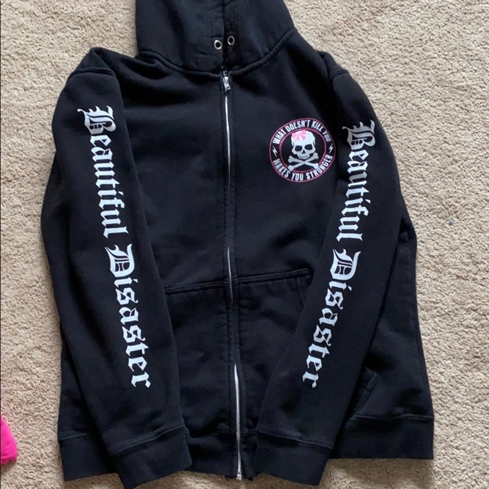 Beautiful Disaster zip hoodie